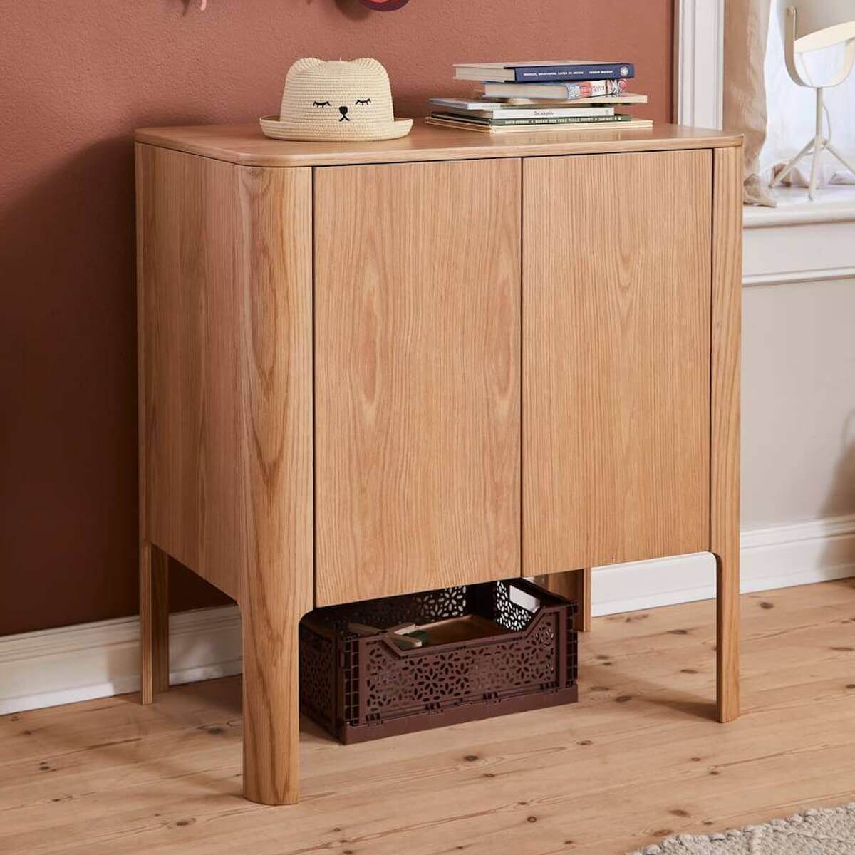 Cómoda cambiador 2 puertas NOVA Flexa roble