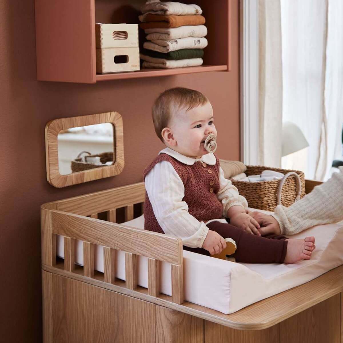Cómoda cambiador 2 puertas NOVA Flexa roble