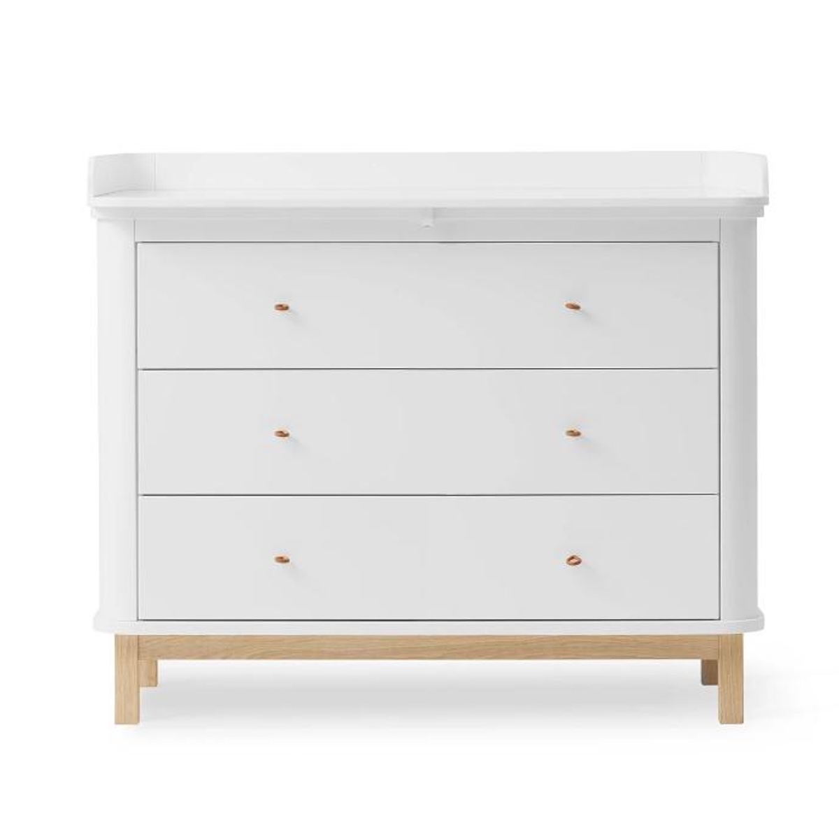 Cómoda cambiador 3 cajones WOOD Oliver Furniture blanco-roble