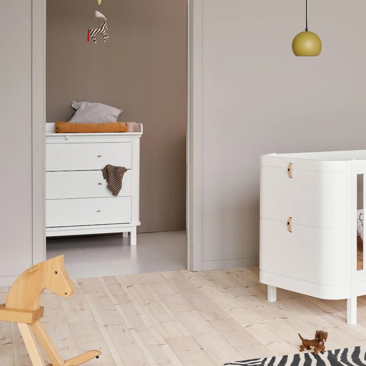 Cómoda cambiador 3 cajones WOOD Oliver Furniture blanco