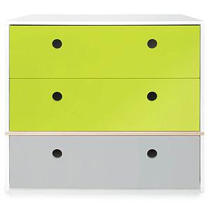 Cómoda COLORFLEX cajones frontales lime-lime-pearl grey