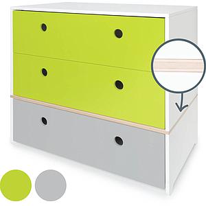 Cómoda COLORFLEX cajones frontales lime-lime-pearl grey