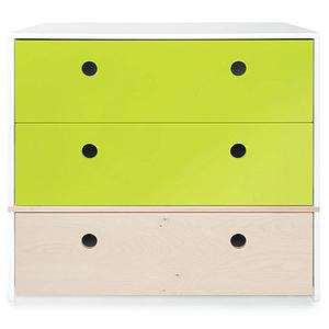Cómoda COLORFLEX cajones frontales lime-lime-white wash
