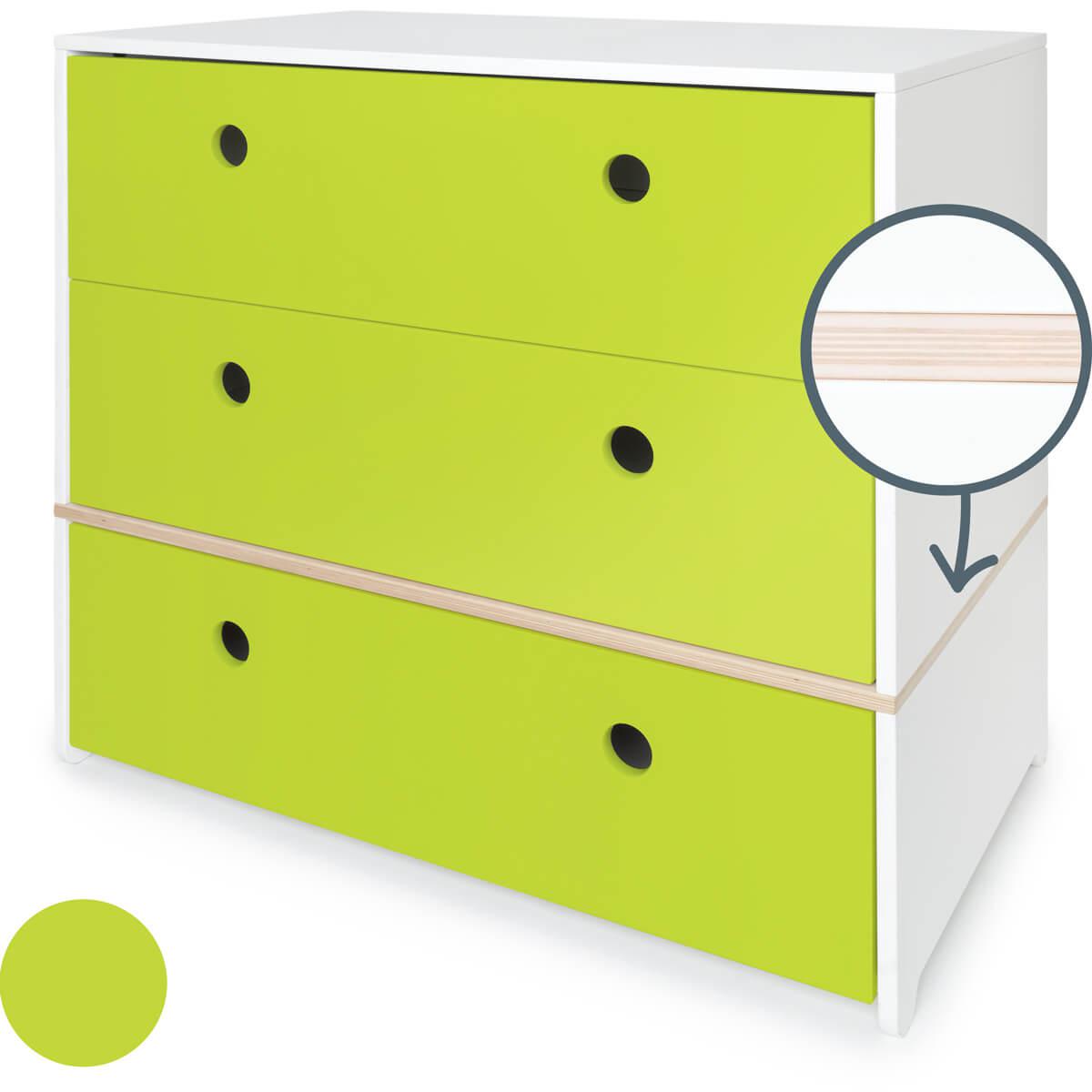 Cómoda COLORFLEX cajones frontales lime
