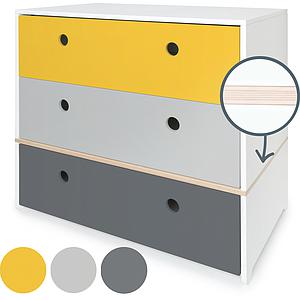 Cómoda COLORFLEX cajones frontales nectar yellow-pearl grey-space grey 