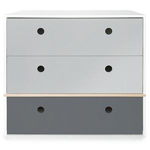 Cómoda COLORFLEX cajones frontales pearl grey-pearl grey-space grey