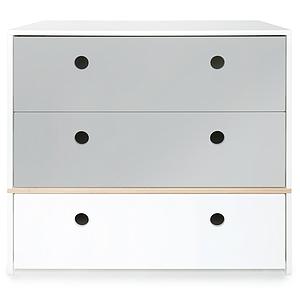Cómoda COLORFLEX cajones frontales pearl grey-pearl grey-white