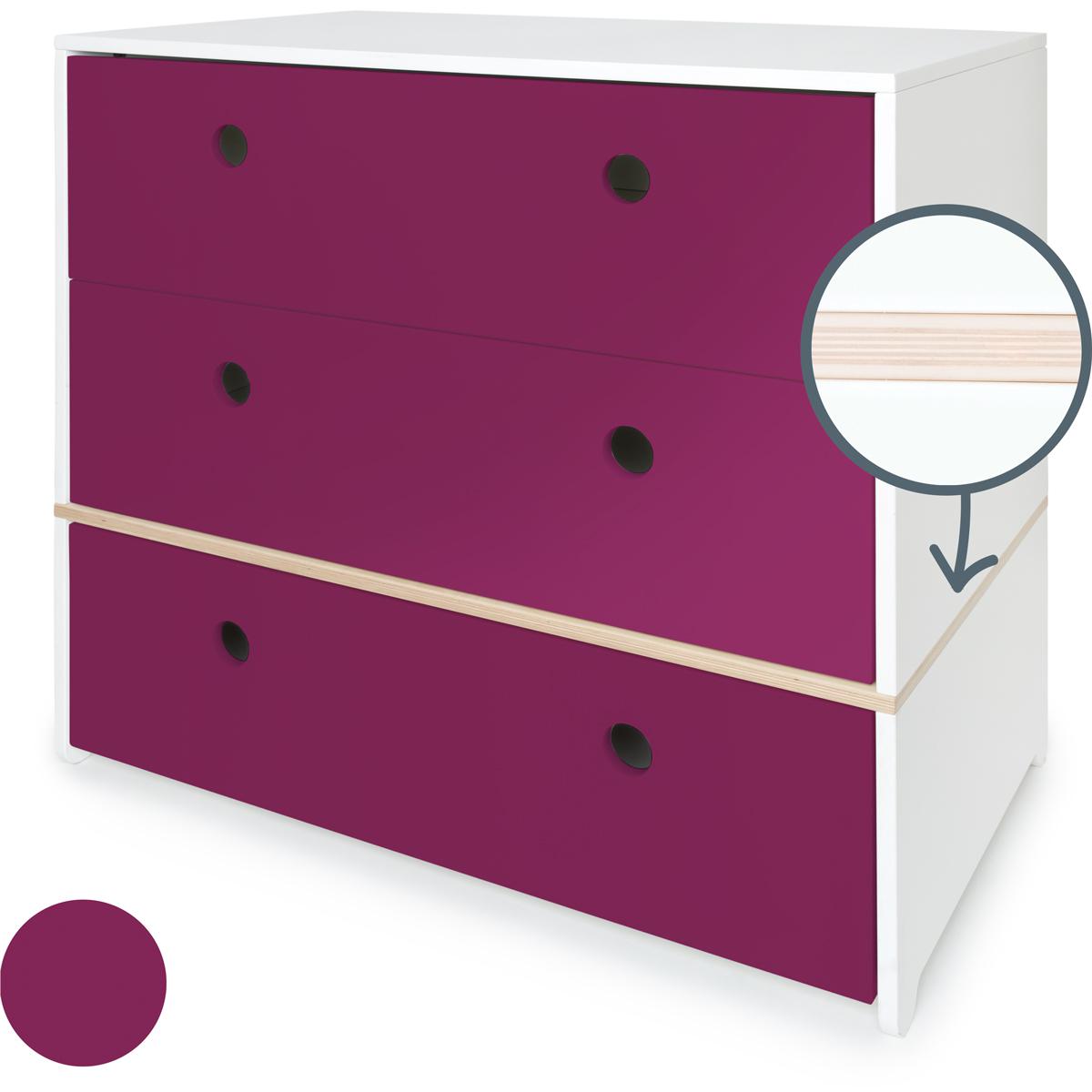Cómoda COLORFLEX cajones frontales plum 