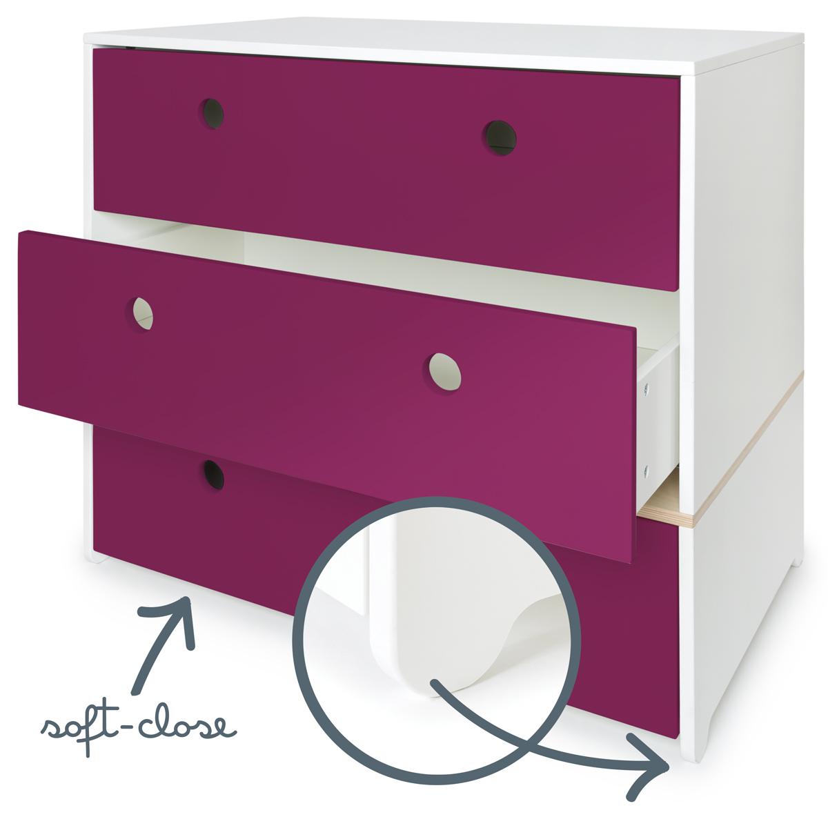 Cómoda COLORFLEX cajones frontales plum 