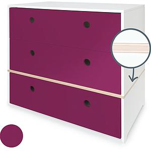 Cómoda COLORFLEX cajones frontales plum 