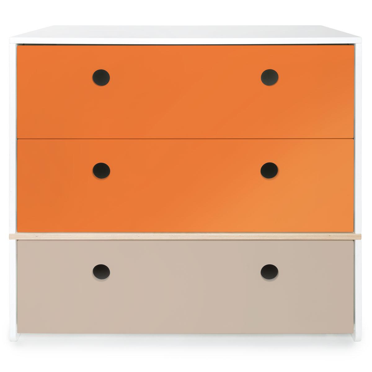 Cómoda COLORFLEX cajones frontales pure orange-pure orange-warm grey