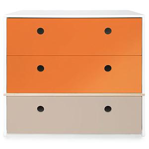Cómoda COLORFLEX cajones frontales pure orange-pure orange-warm grey
