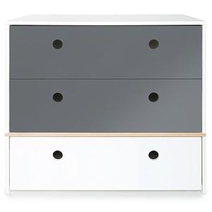 Cómoda COLORFLEX cajones frontales space grey-space grey-white