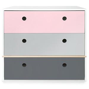 Cómoda COLORFLEX cajones frontales sweet pink-pearl grey-space grey