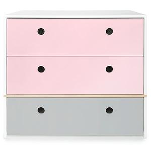 Cómoda COLORFLEX cajones frontales sweet pink-sweet pink-pearl grey