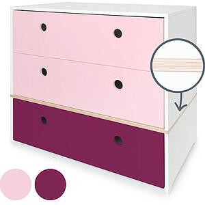 Cómoda COLORFLEX cajones frontales sweet pink-sweet pink-plum