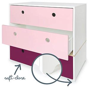 Cómoda COLORFLEX cajones frontales sweet pink-sweet pink-plum