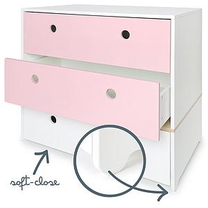 Cómoda COLORFLEX cajones frontales sweet pink-sweet pink-white