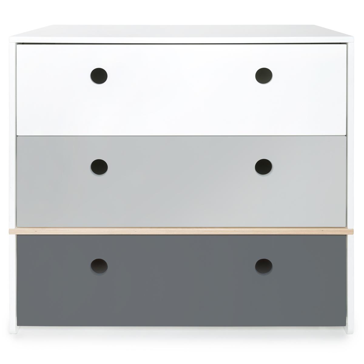 Cómoda COLORFLEX cajones frontales white-pearl grey-space grey