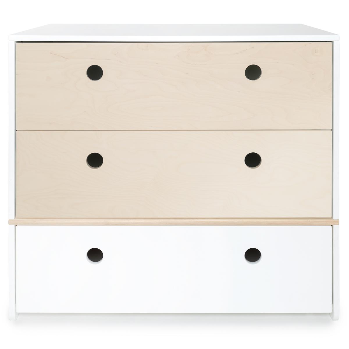Cómoda COLORFLEX cajones frontales white wash-white wash-white 