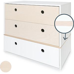Cómoda COLORFLEX cajones frontales white wash-white wash-white 