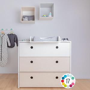 Cómoda COLORFLEX cajones frontales white wash-white wash-white 