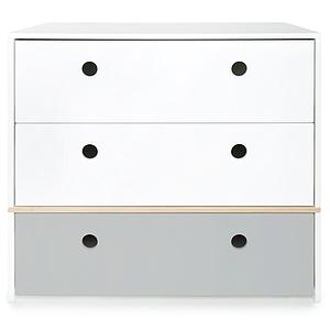 Cómoda COLORFLEX cajones frontales white-white-pearl grey