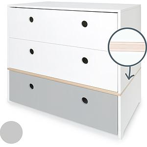 Cómoda COLORFLEX cajones frontales white-white-pearl grey