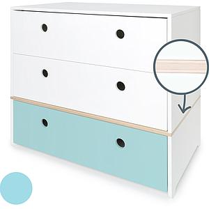 Cómoda COLORFLEX cajones frontales white-white-sky blue 