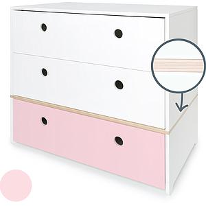 Cómoda COLORFLEX cajones frontales white-white-sweet pink
