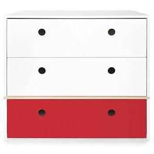 Cómoda COLORFLEX cajones frontales white-white-true red