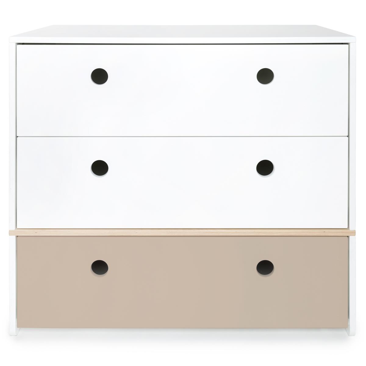 Cómoda COLORFLEX cajones frontales white-white-warm grey