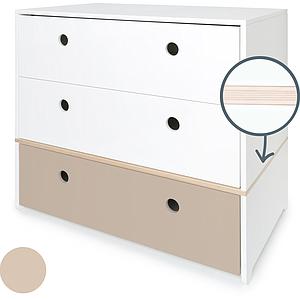 Cómoda COLORFLEX cajones frontales white-white-warm grey