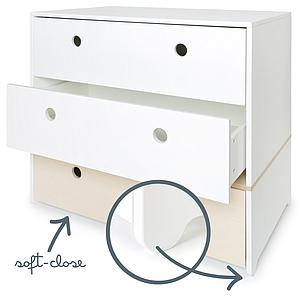 Cómoda COLORFLEX cajones frontales white-white-white wash
