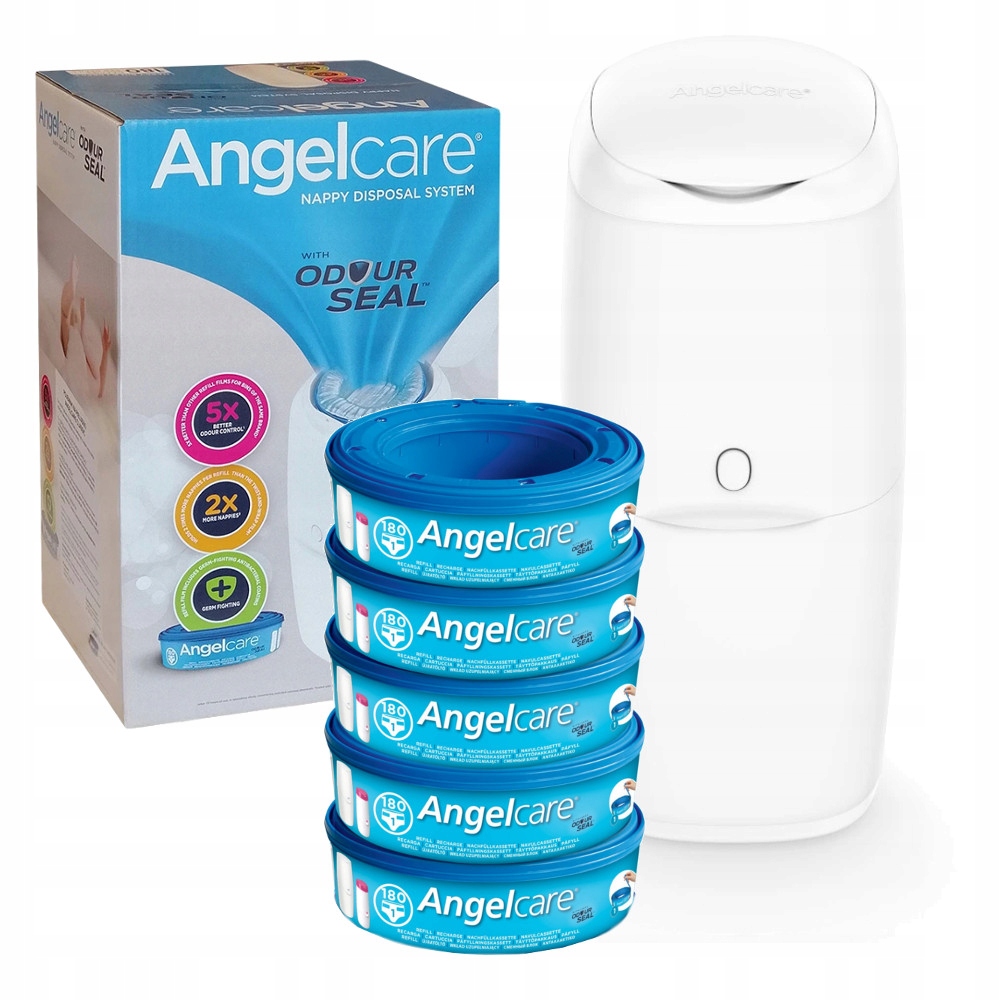 Contenedor pañales+ 6 recambios Angelcare