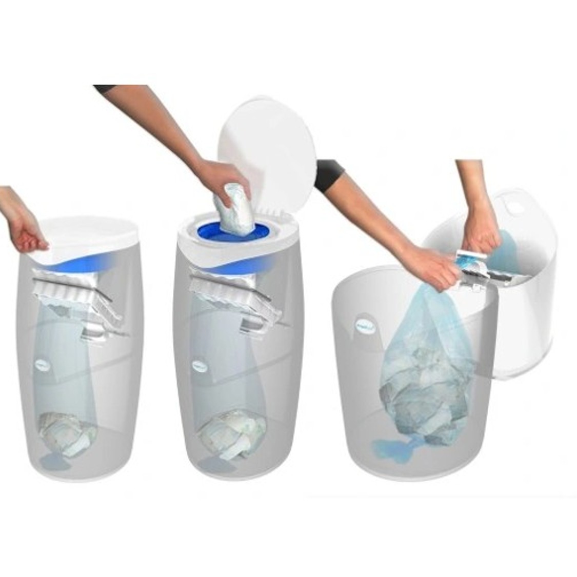 Contenedor pañales+ 6 recambios Angelcare