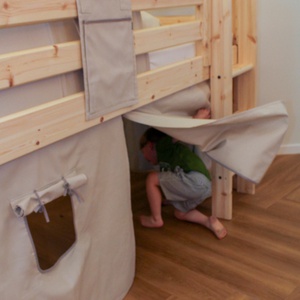 Cortina juegos cama DAWN Flexa warm gray