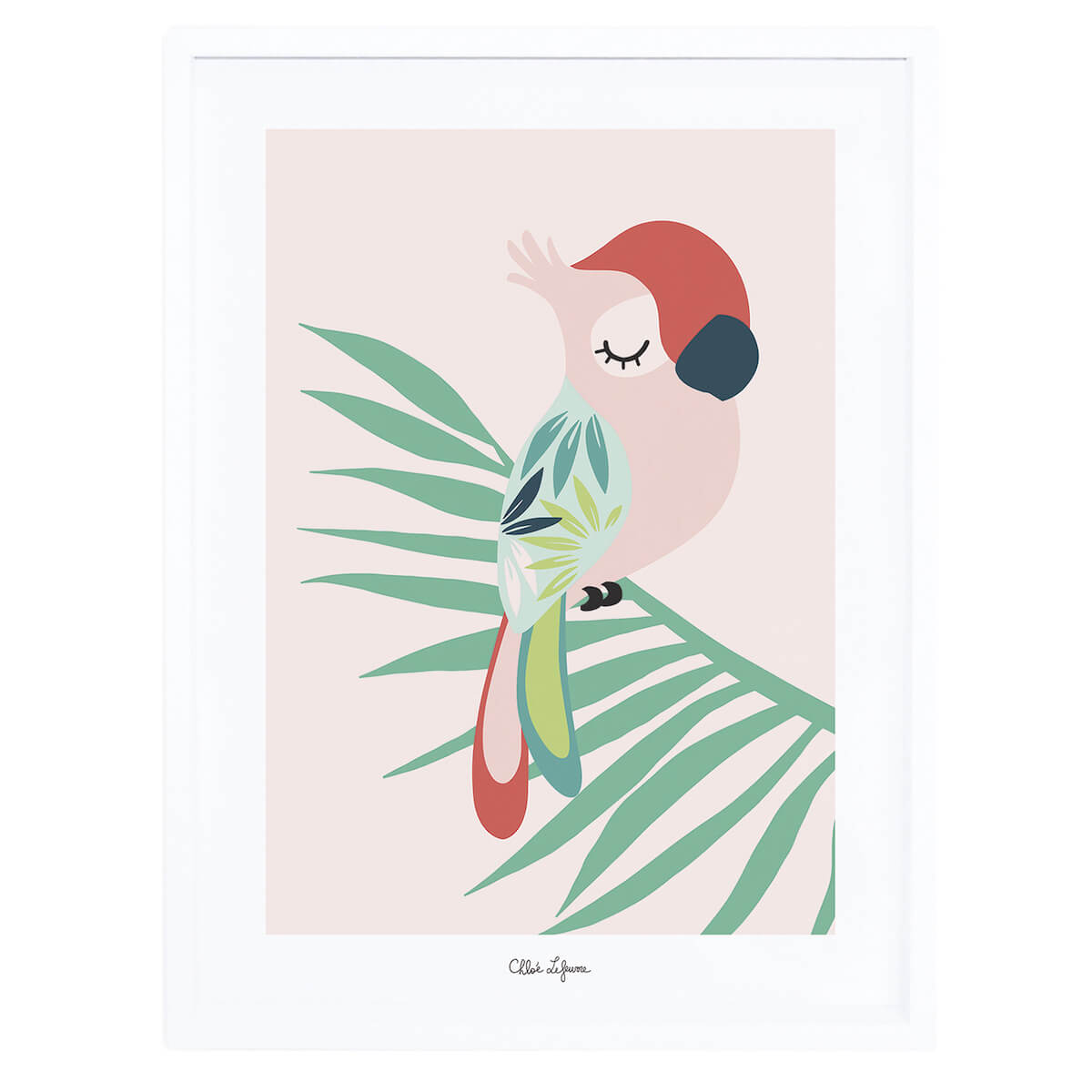 Cuadro 30x40cm LORO Lilipinso rosa