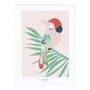 Cuadro 30x40cm LORO Lilipinso rosa