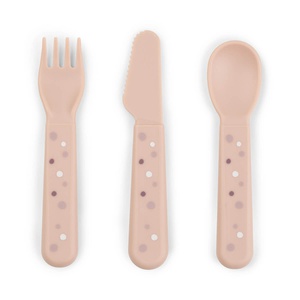 Cubiertos FOODIE Done by Deer Happy Dots rosa