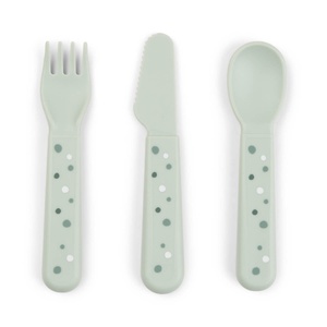 Cubiertos FOODIE Done by Deer Happy Dots verde