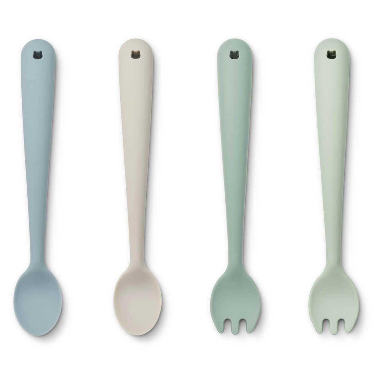 Cuchara-tenedor 4 pzas SHEA Liewood dusty mint multi mix