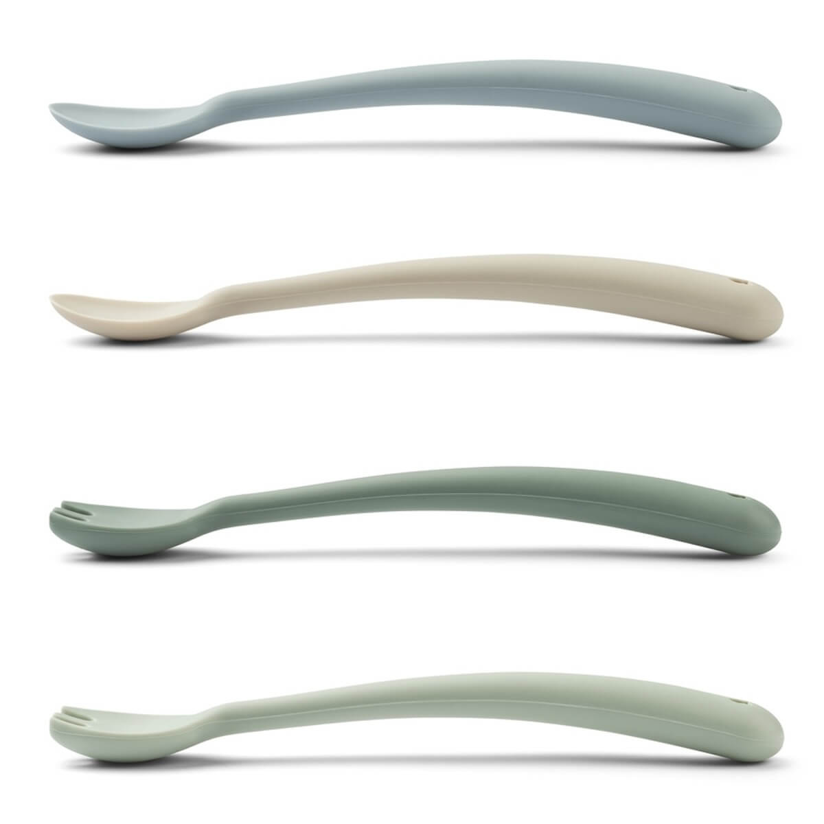 Cuchara-tenedor 4 pzas SHEA Liewood dusty mint multi mix
