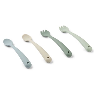 Cuchara-tenedor 4 pzas SHEA Liewood dusty mint multi mix