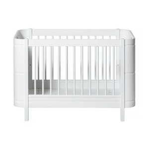 Cuna bebé evolutiva 68x122cm/162cm WOOD MINI+ Oliver Furniture blanco (incluye Kit Junior)