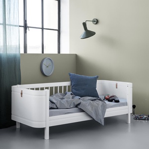 Cuna bebé evolutiva 68x122cm/162cm WOOD MINI+ Oliver Furniture blanco (incluye Kit Junior)