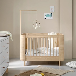 Cuna bebé evolutiva 68x122cm/162cm WOOD MINI+ Oliver Furniture roble