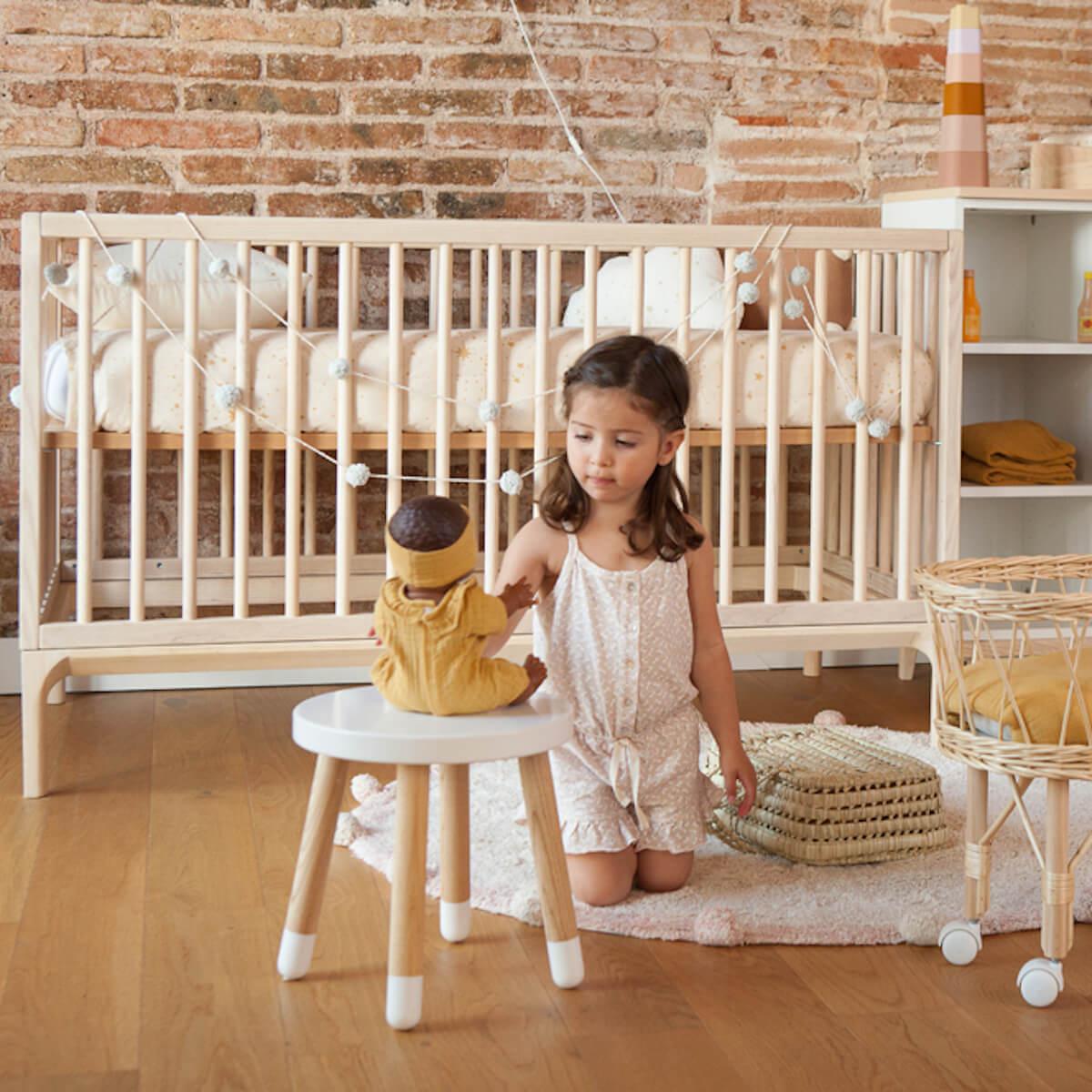 Cuna bebé KERA fresno top Round-pie Bevel