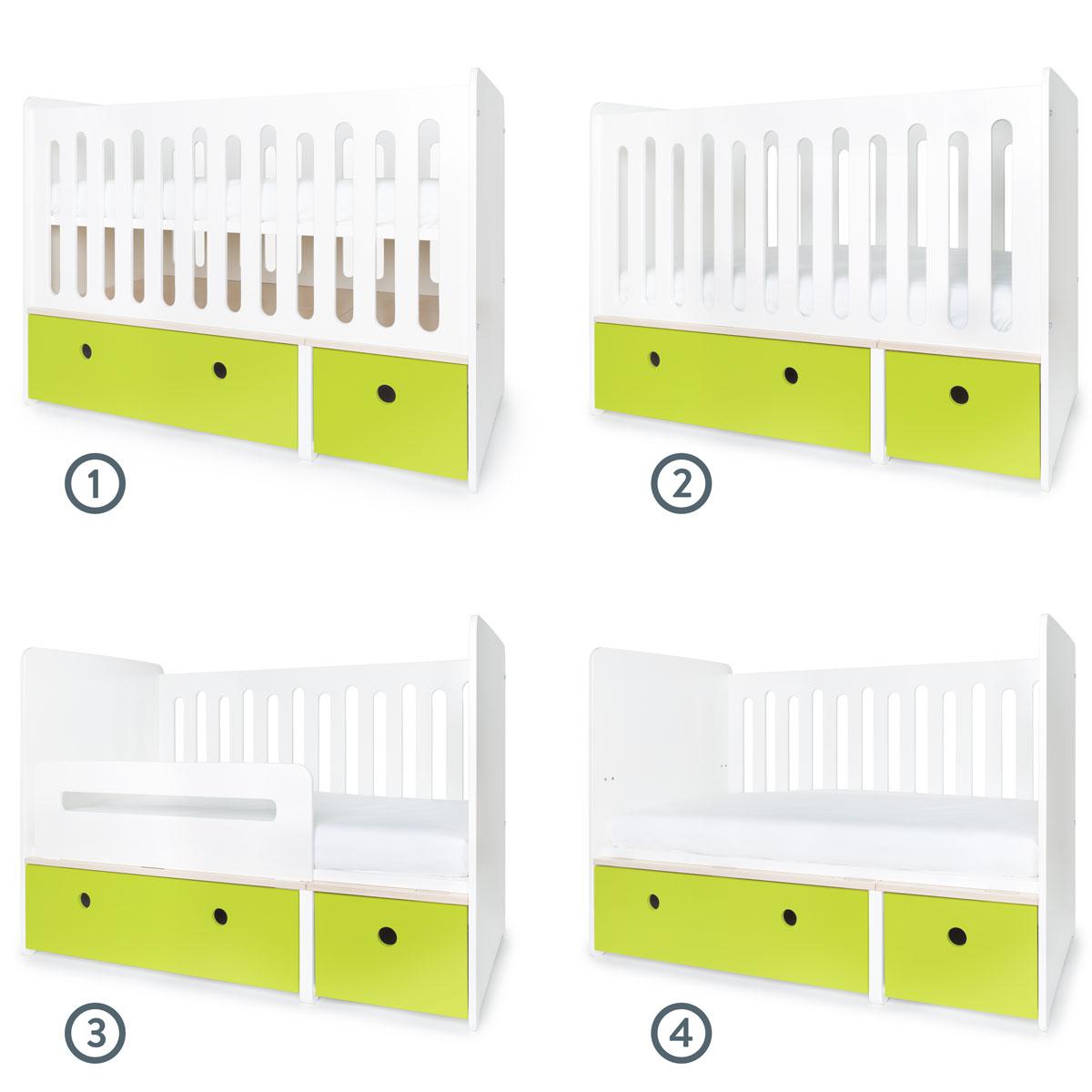 Cuna cama 70x140cm COLORFLEX lime