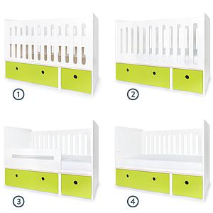 Cuna cama 70x140cm COLORFLEX lime